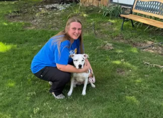 Why I Foster: More Than 100 Second Chances Michal Lahl with one of the many foster dogs who have found a temporary refuge in her home.